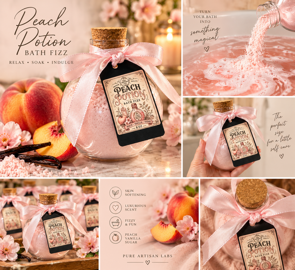 Peach Potion Bath Fizz