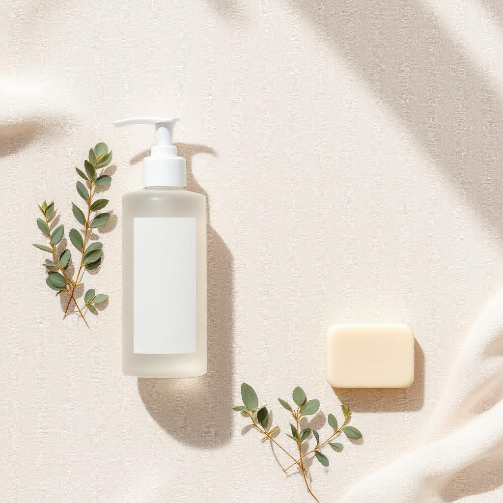 Clean skincare products for mature skin with gentle, hydrating formulations and botanical accents