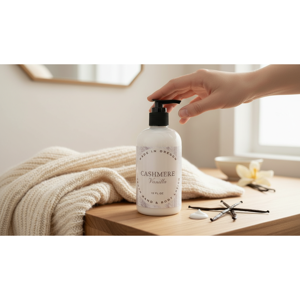 Cashmere Vanilla Hand and Body Lotion - Argan & Coconut Oil